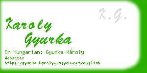 karoly gyurka business card